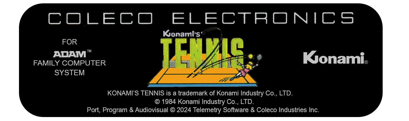 Konami Tennis Floppy Disk